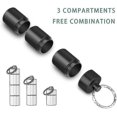 thumbnail image 4 of Portable Pill Cases, Opret 2 Pack Metal Pocket Pill Boxes Keychain For Purse For Travel, 3 Compartment Waterproof Daily Pill Container Holder For Men, 4 of 5
