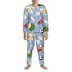 thumbnail image 3 of Fotbe Colorful Koi Fish Pijama de Hombre con Estampado de Manga Larga, Conjunto de 2 Piezas, Ropa de Dormir Suave y Cómoda con Bolsillos-Medium, 3 of 7