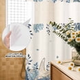 thumbnail image 3 of No Hook Shower Curtain, Blue Starfish Coastal Shower Curtains for Bathroom with See Through Top Window, Eucalyptus Summer Nautical Shell Rustic Waterproof & Washable Bath Curtain Stall 48"x72", 3 of 9