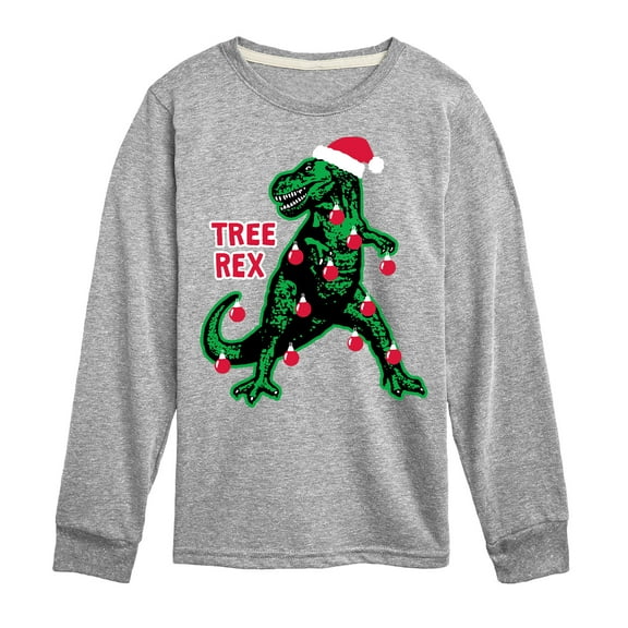 Instant Message - Christmas Tree Rex - Kids Long Sleeve Tee