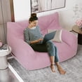 thumbnail image 6 of YINIX Corduroy Bean Bag Chair with Side Pocket for Adults,Pink, 6 of 7