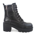 thumbnail image 3 of Women's Lug Sole Combat Boots – Lace-Up Platform Ankle Boots, 3 of 5