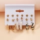 thumbnail image 2 of Juego de 6 pares de pendientes retro tipo C con personalidad creativa, pendientes de leopardo con gotas de aceite, pendientes de mariposa de amor Adecuado para muchas ocasiones, 2 of 6
