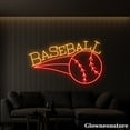 thumbnail image 2 of Glowneon Baseball Neon Sign, Baseball Led Sign, Baseball Wall Decor, Baseball Player Gifts, 2 of 5