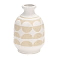 thumbnail image 4 of Ceramic Vase for Home Decor and Flower Vase - Brings Modern Charm to Office, Living Room Decor, Table or Bedroom Decor - A Minimalist Touch for Any House Accent - 10" Ivory & Tan, 4 of 10