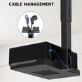 thumbnail image 6 of PUTORSEN Projector Ceiling Mount with Tray, Adjustable Height Universal Bracket with Concealed Cable Management, No Hole Installation, Holds up to 22 lbs – Ideal for Home Theater & Office (Black), 6 of 8