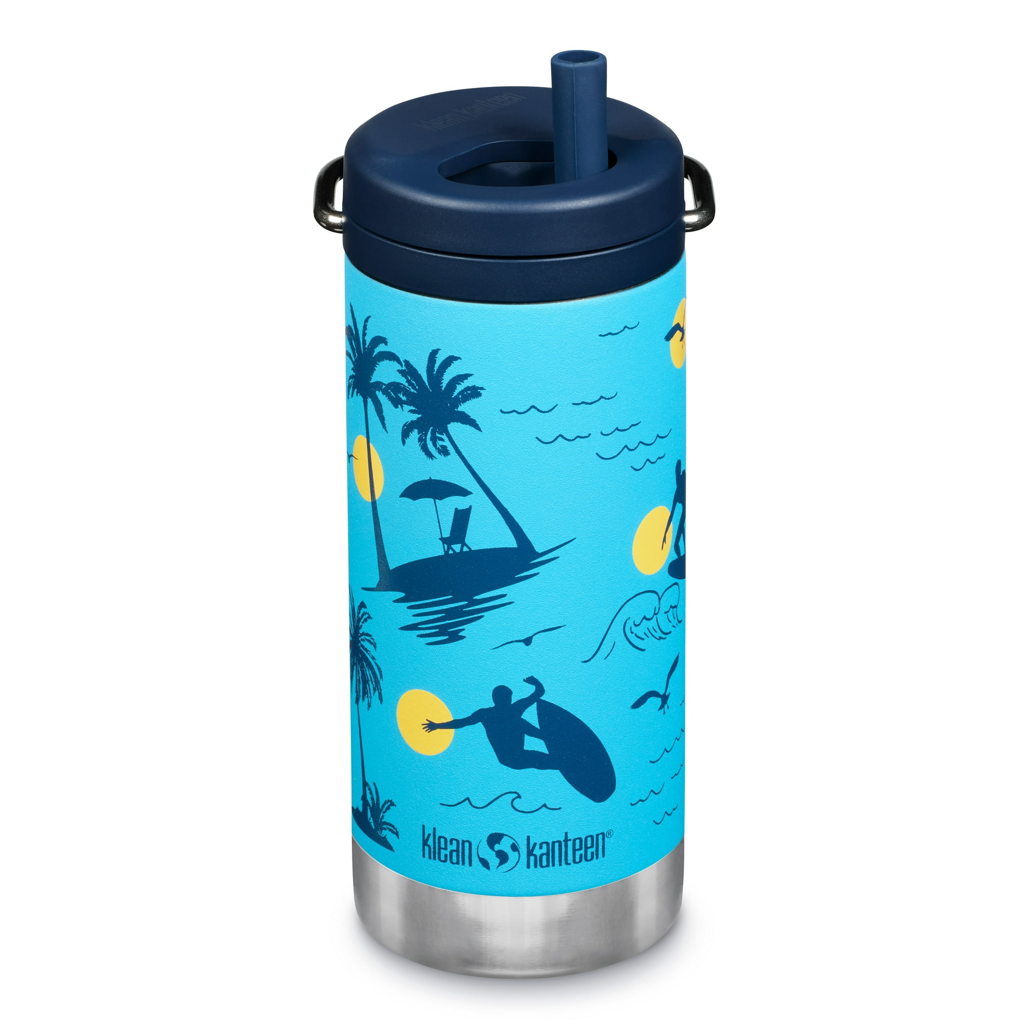 Klean Kanteen 12 fl oz Stainless Steel Insulated Water Bottle Twist Cap Surfer 1