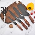 thumbnail image 2 of Juego de cuchillos de cocina Wiztoynia de 6 piezas, color negro, con bloque universal, 2 of 9