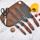 thumbnail image 2 of Juego de cuchillos de cocina Wiztoynia de 6 piezas, color negro, con bloque universal, 2 of 9