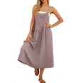 thumbnail image 2 of Women Overalls Summer Dress Boho Wide Leg Overalls Casual Loose Rompers with Pockets 2026 Khaki L, 2 of 6