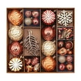 thumbnail image 3 of Dmlowu Christmas Tree Decorations, 62Pcs Shatterproof Christmas Ball Ornaments Set of Snowflake Pinecone Leaf Pendants, Assorted Hanging Ornaments for Holiday, 3 of 8