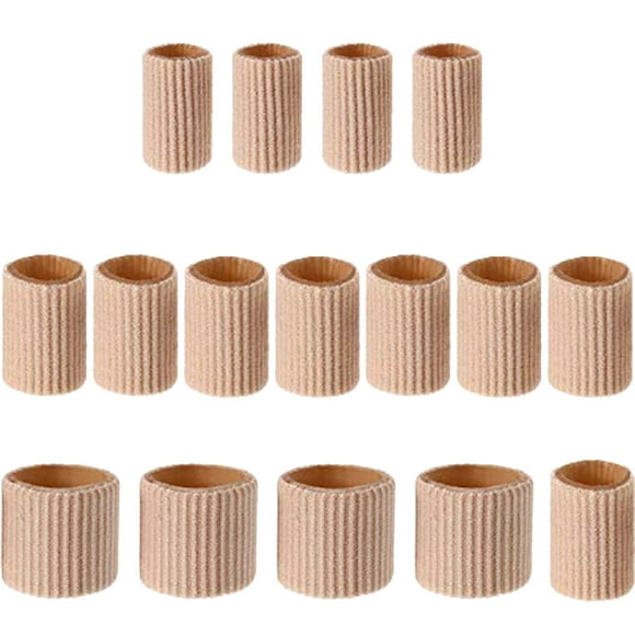 WIFKLSIIPG 16 PCs Toe Cushion Tube Toe Tubes Sleeves Soft Gel Corn Pad Protectors for Cushions Corns Blisters Toes and Fingers