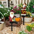 thumbnail image 4 of Resin Snowman Solar Lights - Outdoor Waterproof Christmas Garden Stake Lights for Patio Yard, 4 of 6