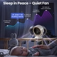 thumbnail image 7 of Lolsea Clip on Fans, Desk Fans, Wall Mount 3-in-1 Design, 6000mAh Rechargeable LED Fan with 5 Speeds & 4 Timer, Dual 360° Rotation, Remote, White, 7 of 7