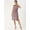 Lavender, variant on Women’s Printed Viscose Rayon Dress V Neck Sleeveless Calf Length One Side Slit Regular Wear Light Weighted Casual Summer Dress