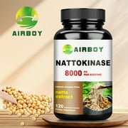 Airboy NATTOKINASE Capsules 8000FU  - Supports Cardiovascular and Circulatory Health (30/60/120pcs)