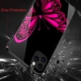 thumbnail image 2 of Case for iPhone 12 Pro Max,Pink Butterfly Pattern TPU Bumper Anti-Slip Case, 2 of 5