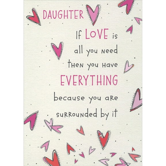 RSVP If Love is All You Need, You Have Everything Valentine's Day Card for Daughter