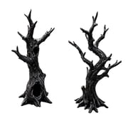 Resin Reptile Terrarium Hideout Ornament - Tree Branch Climbing Decor for Gecko Lizard Spider Tank Black