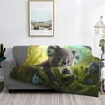 thumbnail image 5 of KLL Daisy Koala Print Fleece Throw Blanket, Horizontal Fleece Bedding Cute Soft Blankets Comfy Fleece Flannel Plush Home Decor for Couch & Bed -60"x50", 5 of 9