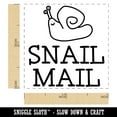 thumbnail image 2 of Snail Mail Cute Doodle Self-Inking Rubber Stamp Ink Stamper - Green Ink - Small 1 Inch, 2 of 7