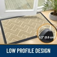 thumbnail image 4 of Buganda Door Mat Outside, Waterproof Low Profile Welcome Mat, Heavy Duty Rubber Doormats for Outside Entry 29.5x17, Beige, 4 of 8
