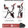thumbnail image 6 of Folding Exercise Bike, Foldable Upright Stationary Bike, Indoor Cycling Magnetic X-Bike with 8-Level Adjustable Resistance, 6.6 LBS Flywheel, 300LB Capacity, Back Support Cushion for Home Gym, 6 of 10