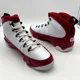 thumbnail image 4 of Ni - ke Air Jordan 9 Retro White Gym Red Leather Basketball Shoes Sz 10 Men's 302370-160, 4 of 5