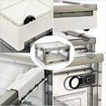 thumbnail image 6 of Collapsible Storage Bins with Lids - Stackable Closet Organizer Plastic Boxes, Foldable Toy Storage Container with Door, Clear Black Wardrobe Crate for Book Storage Bin 19 Gal White, 6 of 9