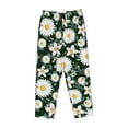 thumbnail image 4 of Daiia White Daisies and Bee Women's Sleep Pant with Pockets and Drawstring,Pajama Pants-XX-Large, 4 of 9