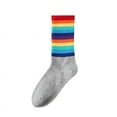 thumbnail image 2 of Calcetines para hombre y mujer con medias Medias de tendencia china Calcetines de bola azul arcoíris a rayas de NY, 2 of 5