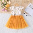 thumbnail image 5 of Sngxgn Girl's A Line Flowy Ruffle Sleeveless Party Mini Dress(Yellow,6Y), 5 of 7
