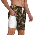 thumbnail image 3 of Balery Squirrel Gathering Nuts Mens Swim Trunks Swim Shorts for Men Quick Dry Inseam Beach Shorts with Compression Liner Pocket-XX-Large, 3 of 9