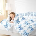 thumbnail image 4 of Feelyou Princess Blue Bow Twin Comforter Sets, Kawaii Lines Bowknot Bedding Set, 2-Piece, 4 of 8