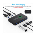 thumbnail image 2 of Commutateur USB KVM 3.0 Commutateur USB pour Clavier Souris Imprimante Mi Box 2 Pcs Port Partage 4 Pcs Appareil Hub USB, 2 of 7
