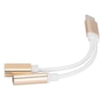 thumbnail image 3 of Adaptador de cable de carga de audio auxiliar 2 en 1 TypeC a 3,5 mm Conector divisor de auriculares (dorado), 3 of 14