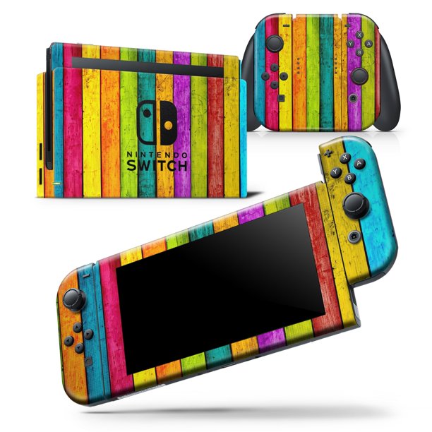 Neon Wood Planks Skin Wrap Decal Compatible With The Nintendo Switch Console Dock Joycons Bundle Walmart Com Walmart Com - wooden dock roblox