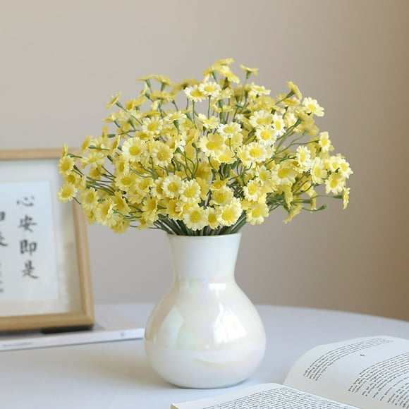 Garden 6 Flowers With Chamomile Small Daisies Fresh Home Decoration Bouquet For Wedding Layout And Living Room Table Display