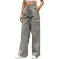 thumbnail image 1 of Pantalon cargo Décontracté pour Femmes en Coton avec Poches, 1 of 5