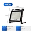 thumbnail image 2 of Projecteur 100/200/300/400 W Extérieur Portable à DEL, Réflecteur, Projecteur Rechargeable, Projecteur, Lampe de Chantier, Grand Application, 2 of 7