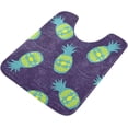 thumbnail image 5 of SKYSONIC Bath Mats Toiletry Mat Tribal Pineapples Print, Fluffy Plush Absorbent Bath Rugs Carpet with Non Slip Bottom for Bathroom Floor Toilet Tub and Shower,23.6"x15.7"+17.3"x13.4", 5 of 7