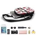 thumbnail image 3 of Lsque Fly Flying Ladybug Pattern Chest Package – Foldable Waterproof Chest Bag with Adjustable Shoulder Strap, Double Zipper Compartments & D-Buckle Design, 3 of 7