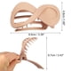thumbnail image 4 of 2 pinzas de plástico para el cabello, pinzas para el cabello, pasadores para el cabello para mujeres, naranja claro mate, 3.39''x1.89''x0.91'', 4 of 7