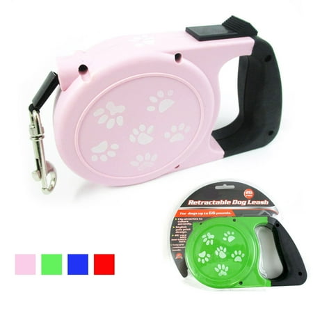 2 Retractable Cord Leash - 26 Ft Auto Retractable Dog Leash Stop Lock Small Medium Big Dogs Pet Leads Train