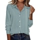 thumbnail image 3 of Camisas de Manga Larga para Mujeres Blusa de Trabajo Casual de Ajuste Suelto con Collar de Solapa Versátil Capa de Color Sólido, 3 of 7