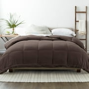 Chocolate All Season Alternative Down Solid Comforter, Twin/Twin XL, by Noble Linens