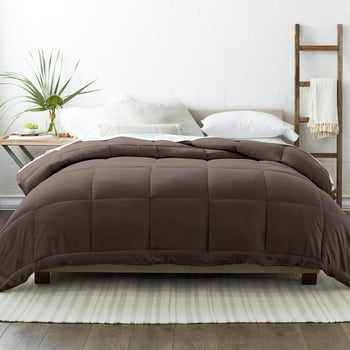 Chocolate All Season Alternative Down Solid Comforter, Twin/Twin XL, by Noble Linens