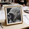 thumbnail image 5 of Rewenti Elegant Lady Diy Rhinestone Art Kitgraceful Female Figure Patternhigh-Quality Canvas Shiny Diamonds Fullpartial Drill for Home Wall, 5 of 5