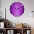 thumbnail image 2 of Wall Clock Purple Diamond Clocks PVC Silent Non-Ticking Battery Operated Decorative Luxury Bling Water Drop Round Clock for Home Living Room Kitchen Bedroom Office School Wall Decor 10 Inch, 2 of 9