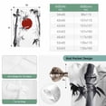 thumbnail image 6 of Black White Botanical Balloon Curtains 63 Inch Length for Living Room/Bedroom, Red Moon Ink Wash Art Rod Pocket Privacy Door Curtains Decorative Tie Up Shade for Window 52"x63", 6 of 8